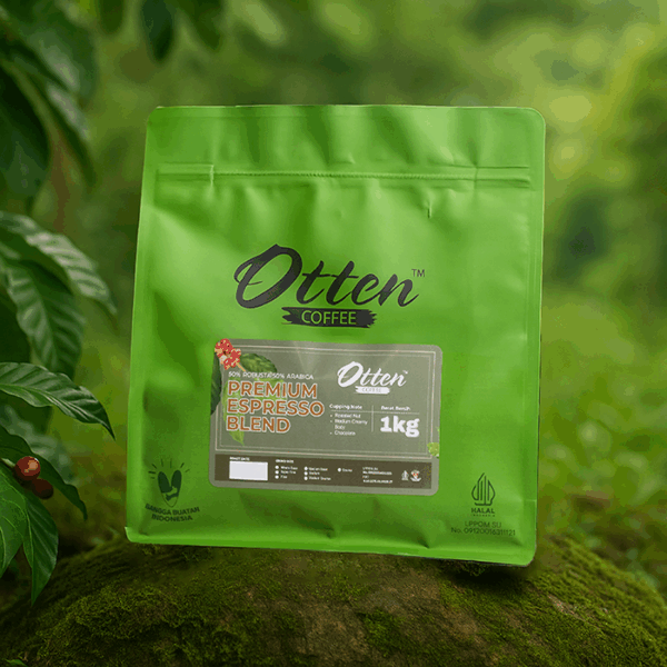 Premium Espresso Blend 1kg Biji Bubuk Kopi Arabica Robusta Otten Coffee